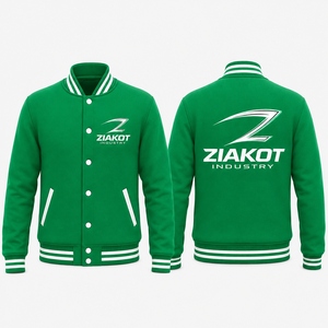 เสื้อแจ็คเก็ตวาร์ซิตี้สีเขียวสำหรับผู้ชาย ZIAKOT พร้อมพิมพ์โลโก้ Z ทรงปกติสำหรับใส่ในฤดูใบไม้ร่วง - Product Image 4