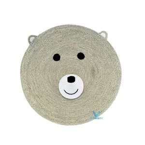 Best Selling Vietrustic <b>Rustic</b> Happy Smiley <b>Rug</b> Natural Seagrass Water Hyacinth Woven Handmade Striped Pattern Washable Baby - Product Image 4