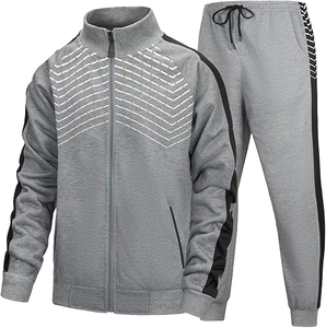 Survêtements d'hiver en molleton respirant imprimé uni, unisexe, avec logo personnalisé, ensemble deux pièces pour l'entraînement sportif et le jogging, vente en gros - Product Image 1