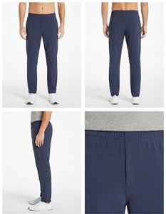 Pantalones deportivos al por mayor para hombre, pantalones de chándal de algodón azul marino con cintura elástica y bolsillos laterales, joggers casuales para otoño. - Product Image 4