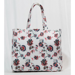 Bolsa de algodón acolchada grande para compras y uso diario con elegantes estampados digitales bolsas de mano moq bajo personalizar patrón de logotipo - Product Image 6