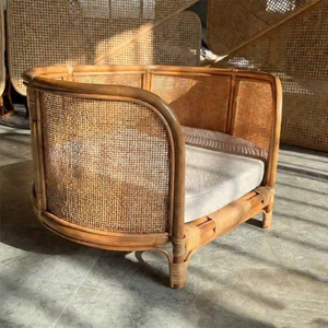 Cesta Grande de Mimbre y Ratán Tejido, Diseño Moderno y Lujoso, Cómoda y Duradera, para Perros y Gatos, Cama para Mascotas, Sofá para Niños, para Jardín - Product Image 3