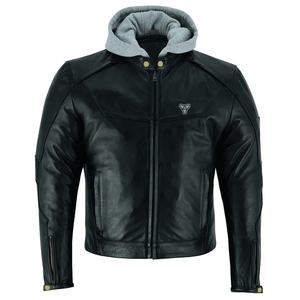 Veste de moto en cuir pour hommes Veste de motard élégante approuvée CE Veste d'équitation durable pour la sécurité - Product Image 1