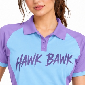 <b>Women</b> Embroidered Logo Textured <b>Polo</b> Shirt Short Sleeve Casual Embroidered Logo Casual Wear Breathable Cotton <b>Women</b> <b>Polo</b> Shirt - Product Image 4