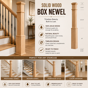 EFS Prix Compétitif Pièces d'escalier en bois massif de chêne rouge, durables, réglables, écologiques, style uni, pour intérieur et extérieur - Product Image 1