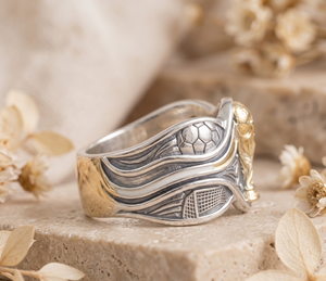 Bague de trophée de football 3D personnalisée en argent sterling 925, bague pour fan de football, bijoux commémoratifs de fête, fabricant en gros - Product Image 3