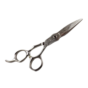 Ciseaux professionnels Damas de qualité supérieure pour barbier, lame affûtée, manche long, pour la coupe de cheveux, en acier inoxydable, pour effiler - Product Image 4