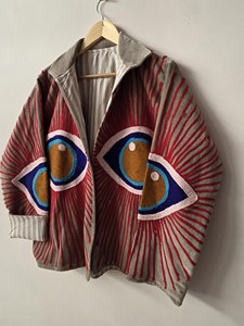 Handcrafted Suzani Embroidery Velvet <b>Quilted</b> Jacket Breathable Eco-Friendly High Quality Thick Elegant Vintage-Inspired Boho - Product Image 6