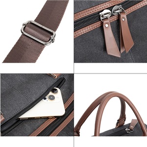Bolsa de Viaje de Cuero Vintage, Bolsa de Fin de Semana de Gran Capacidad, Bolsa de Mano para Hombre, Equipaje de Mano para Viajes de Negocios y Gimnasio - Product Image 4