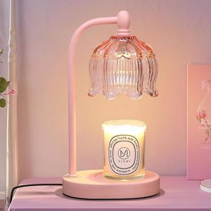 Lampe chauffe-cire rose avec minuterie et variateur d'intensité, cadeau Fête des Mères, 2 ampoules, pour maman/épouse - Product Image 1