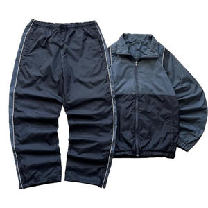 Ensemble veste coupe-vent et pantalon à fermeture éclair intégrale pour hommes et femmes, sur mesure OEM ODM, tenue de jogging, randonnée, camping - Product Image 1
