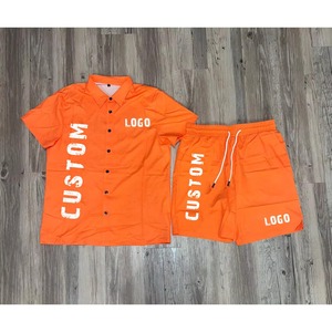2025 New Custom Print logo Summer 2 Pieces <b>Sets</b> Men Casual Shorts <b>Sets</b> Short Sleeve Button T Shirt Shorts Summer <b>Sets</b> for Men - Product Image 5
