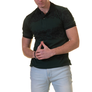 Polo homme blanc à manches courtes avec bordure rouge et logo noir, en coton piqué respirant, coupe classique. - Product Image 5