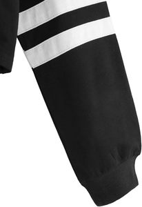 Women's <b>Femboy</b> <b>Clothes</b> Color Block Long Sleeve Crop Top Hoodie - Product Image 3