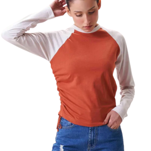 Camiseta Casual de Manga Larga Blanca para Mujer, Ecológica de Primera Calidad, 100% Algodón Jersey, Secado Rápido, Primavera/Verano, Tinte Liso - Product Image 4