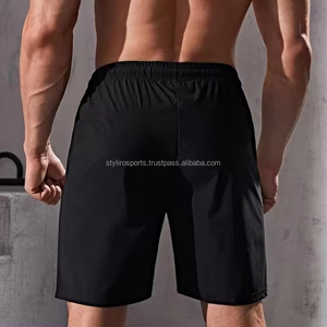 Séchage rapide entraînement Jogging Gym Nylon Shorts hommes Fitness Sport taille élastique solide hommes court athlétique hommes Shorts de course - Product Image 3