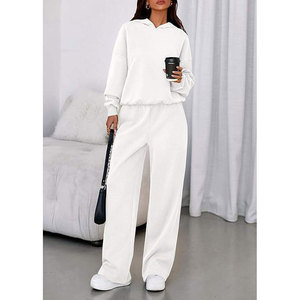 <b>Women's</b> Solid Color Drawstring Regular Fit <b>Straight</b> <b>Leg</b> Fleece Polyester/Cotton Vintage Eco-Friendly Sweatpants <b>Joggers</b> OEM - Product Image 1