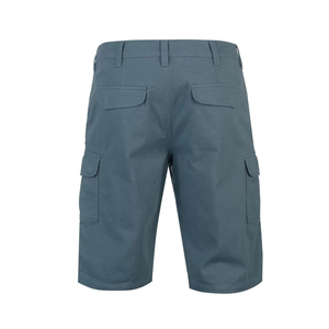 Men Cargo Shorts Mid Waist Button Fly Solid Color Canvas Casual Bermuda Shorts With Pockets Breathable Woven 100% Cotton - Product Image 2