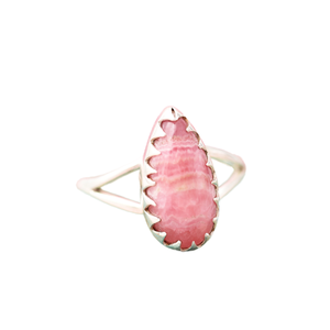 Poire cabine Rhodochrosite bague en pierres précieuses 925 bague en argent Sterling réglage à la mode bague à la mode pour cadeau d'anniversaire de mariage - Product Image 1