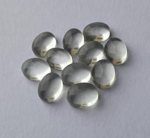 Cabochon d'améthyste verte naturelle de forme ovale, pierre précieuse calibrée de qualité, pierre lâche pour la fabrication de bijoux, fournitures artisanales - Product Image 2