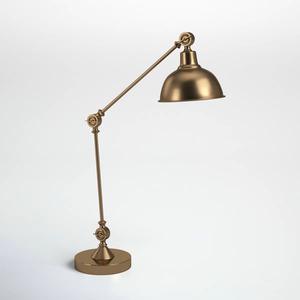 Lampe de table contemporaine en laiton avec globe en verre givré, éclairage moderne pour bureau et console - Product Image 3