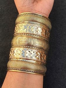 Brass Christian Cuff Bracelets <b>Set</b> Silver Plated Flower Pattern Festival Bangles for <b>Women</b> Vintage Gift <b>Jewelry</b> - Product Image 4