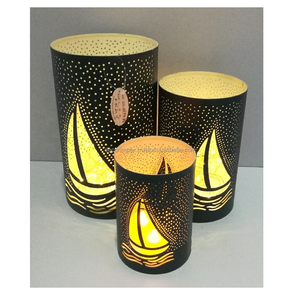 ที่ใส่เทียนชาแบบแกะสลักดีไซน์ต้นแบบที่ห่อด้วยฟองเหล็กโลหะตกแต่งบ้าน - Product Image 1