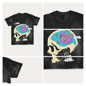 Descubre la camiseta gráfica vintage Impex, camiseta informal unisex de algodón con estampado de calavera, estilo streetwear - Product Image 6
