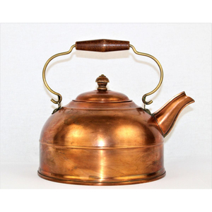 Théière traditionnelle chinoise en métal avec couvercle, texture martelée, design rond, poignée en métal pour le service du thé - Product Image 4