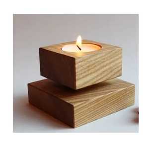 Handcrafted Natural Wood <b>Candle</b> Holder Set Rustic Mango Wood Taper Stand for Farmhouse Table Centerpiece Skies Trader NEW 2026 - Product Image 1