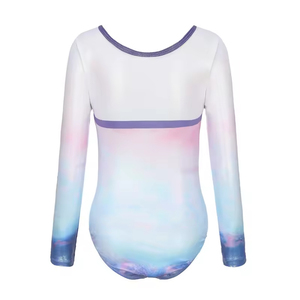 Ropa de Danza para Niñas, Leotardos y Conjuntos de Shorts de Gimnasia de Poliéster de Alta Calidad con Pedrería, Bodys de Manga Larga - Product Image 2