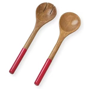 Stylish Wooden Salad Serving Set Flatware for Restaurant Kitchen and Party Serving Purpose - Product Image 5
