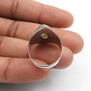 Natural <b>Labradorite</b> Gemstone Bohemian Jewelry Wholesale Price 925 Sterling Silver Stamped <b>Ring</b> Handmade Vintage Design Jewelry - Product Image 5