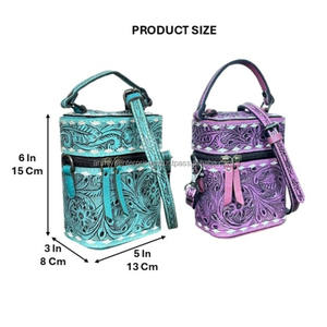 Estuche de Cosméticos de Cuero Repujado Floral de Primera Calidad 2025, Bolso de Almacenamiento de Maquillaje Cruzado para Mujer, Organizador de Belleza de Lujo - Product Image 2