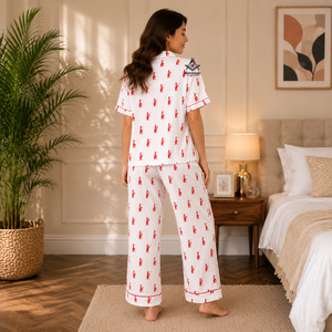 Conjunto de Pijama para Mujer HMR, Precio Económico, Delta Sigma para Sorority, Estampado Superior, Seda de Leche, Casual, 2 Piezas, Ropa de Dormir para Chicas - Product Image 4
