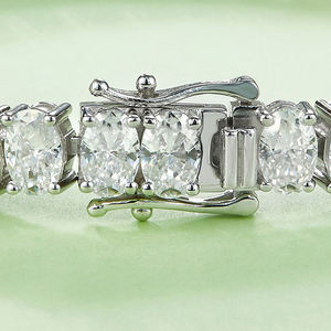Classic Moissanite Tennis <b>Bracelet</b> with 925 Sterling <b>Silver</b> Tarnish Resistant Finish for Luxury Fashion and Everyday Wear Use - Product Image 6