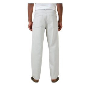 Pantalon blanc décontracté pour l'été, coupe ample, taille moyenne, couleur unie, tissu tissé - Product Image 3