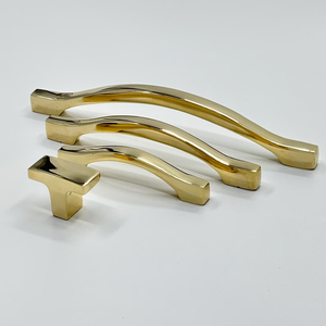 Modern Minimalist Copper <b>Pull</b> <b>Handle</b> Zinc Alloy Knob for Closet Wardrobe Bathroom Drawer <b>Door</b>-for Hotels Schools - Product Image 3