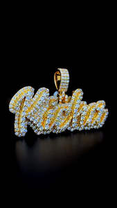 Nuevo colgante de letra con nombre personalizado nuevo fino 925 Plata Moissanite Unisex encantos rapero joyas Iced Out letra colgante joyería - Product Image 2