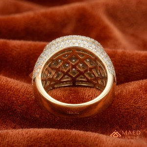 Luxury 18K Gold Plated Men's Iced Out Round Signet <b>Ring</b> Big <b>Dome</b> Bubble Moissanite Diamond Hip Hop Bling <b>Ring</b> Jewellery for Men - Product Image 3