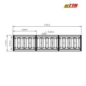 Rampe de balcon en fer forgé de qualité supérieure pour balcons extérieurs avec un design artistique et un style de rampe en fer élégant - Product Image 6