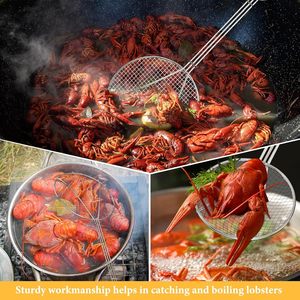 Bulk Order Cooking Tools Kitchen Utensils Colander Skimmer for Skimming Spider Stainless Steel <b>Mesh</b> <b>Strainer</b> for Frying - Product Image 5