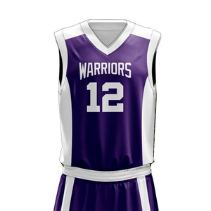 Ensemble d'uniformes de basketball en gros, maillot et short personnalisés pour hommes, tenue d'équipe en tissu respirant, vêtements de sport imprimés par sublimation (avant) - Product Image 5