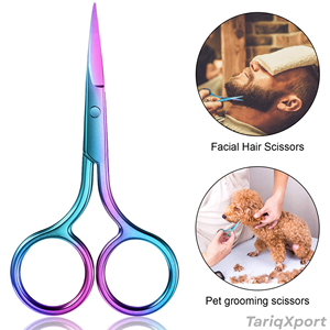 Mini Tijeras de Cutícula de Acero Inoxidable, Tijeras Rectas de Alta Calidad para Cejas, Duraderas, para Diestros, con Diseño Arcoíris - Product Image 6