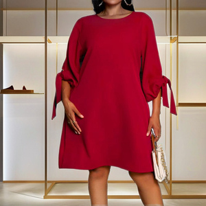 Vestidos de Chifón Sólido para Mujer, Estilo De Maison, Personalizados, para Oficina, Primavera, Elegantes, Dulces, para Fiesta, Tallas 8-20, con Mangas con Volantes - Product Image 1