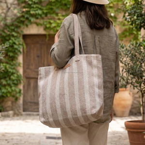 Bolsa de Viaje Ligera Tejida para Mujer, Bolsa para Ropa con Diferentes Colores, Bolsas Tejidas Resistentes para el Hombro Hechas en India - Product Image 3