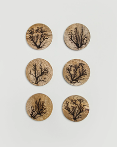 Walnut Coasters Square Shape Custom PU Leather Coaster With Laser Engraving Logo - Product Image 6