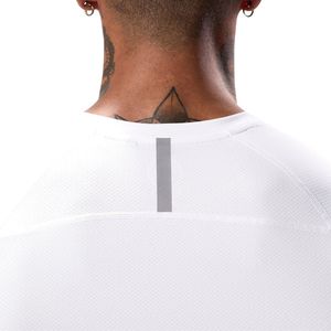 Mens <b>White</b> Performance Training T Shirt Crew Neck Short Sleeve Athletic Gym Workout Running Casual Sportswear Activewear <b>Tee</b> - Product Image 4