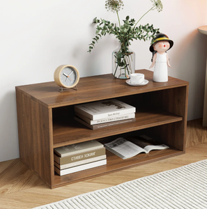 Librero Bajo de Madera en Oferta, Estante de Almacenamiento Horizontal Minimalista para Sala de Estar Moderna, Oficina y Estudio - Product Image 1