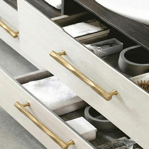 Tiradores Modernos de Latón para Gabinetes, Diseño Geométrico Único con Ondas Texturizadas, Ecológicos, Duraderos, Ideales para Cocina y Baño - Product Image 6